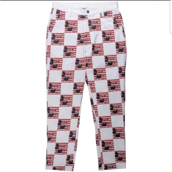 Disney Mickey Mouse X Keith Haring Checker Board Pants NWT Sz. 32 X 30 Skater - Picture 1 of 11